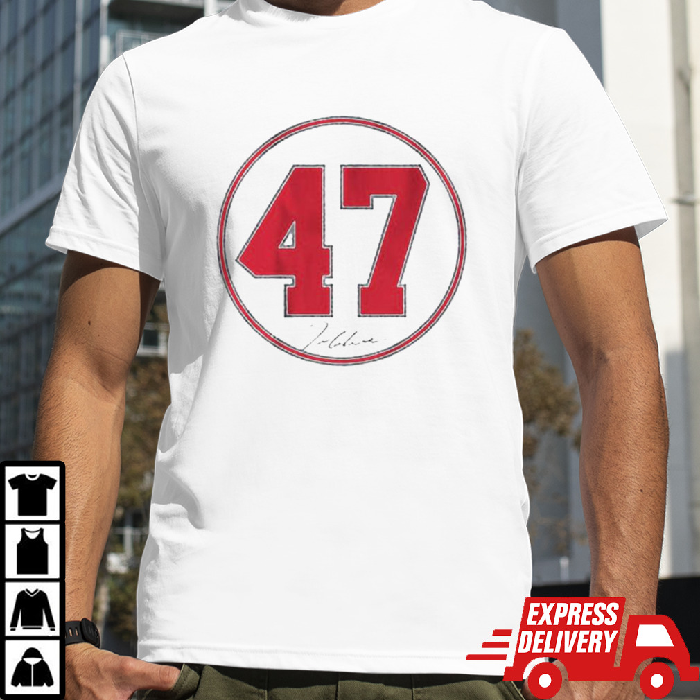 Tom Glavine 47 Number Circle T-shirt