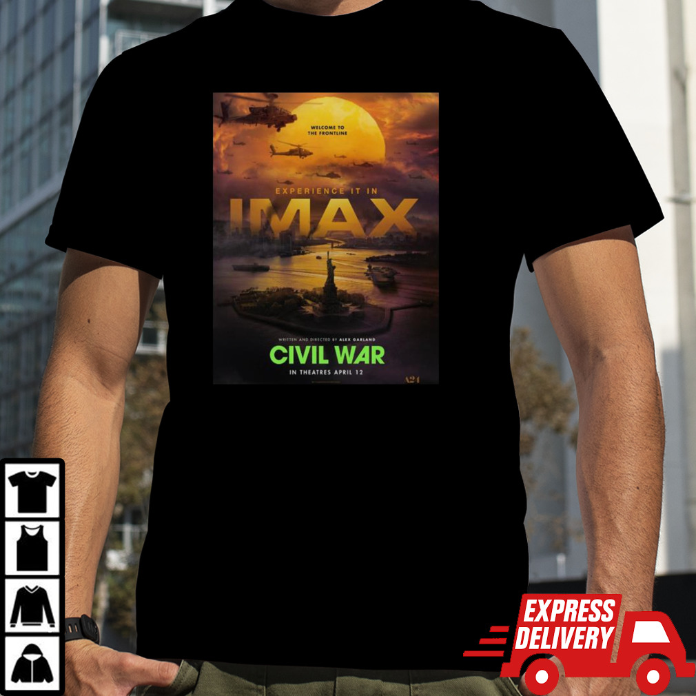 Alex Garland’s Civil War In Theaters On April 12 Written And Directed By Alex Garland T-shirt