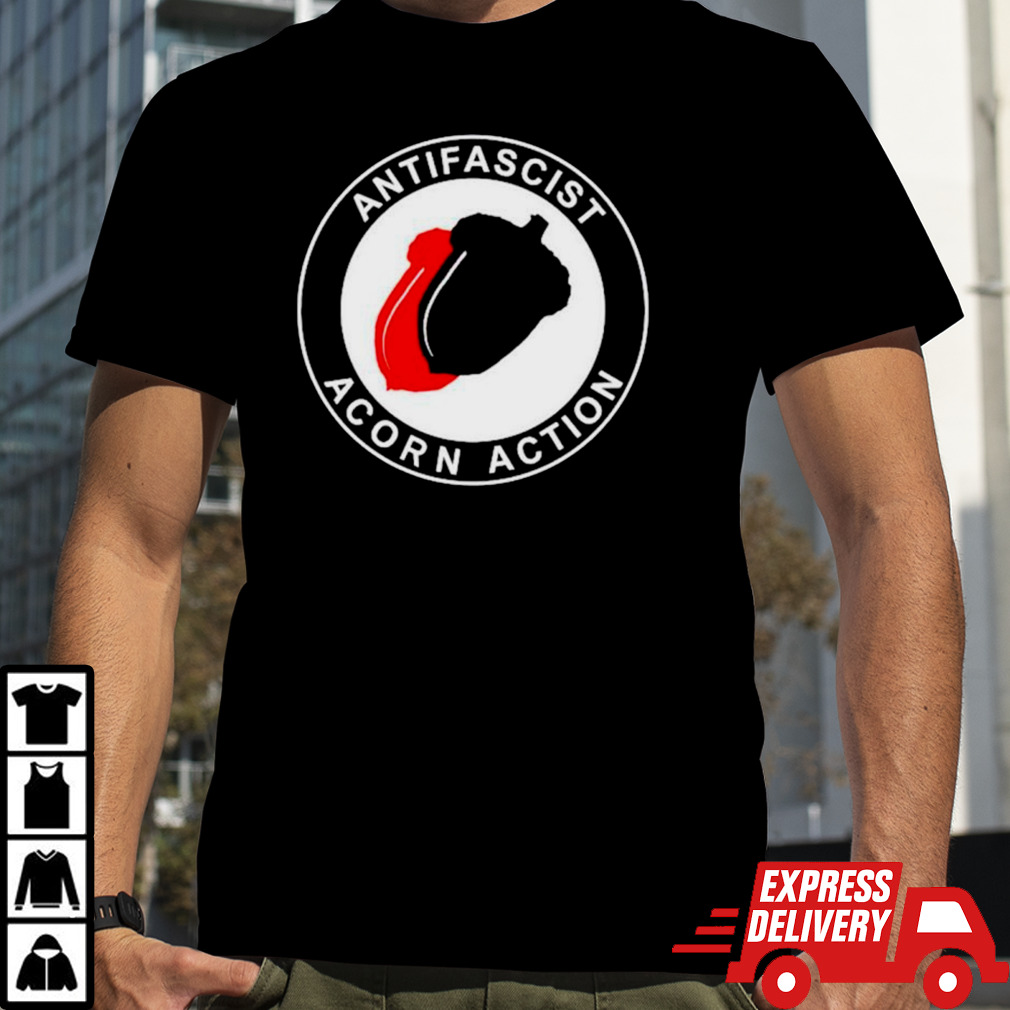 Anti Fascist Acorn Action logo shirt