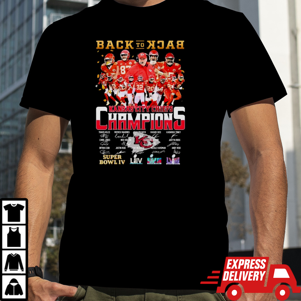 Back To Back Super Bowl Champions Kansas City Chiefs Super Bowl LVIII LVII Shirt