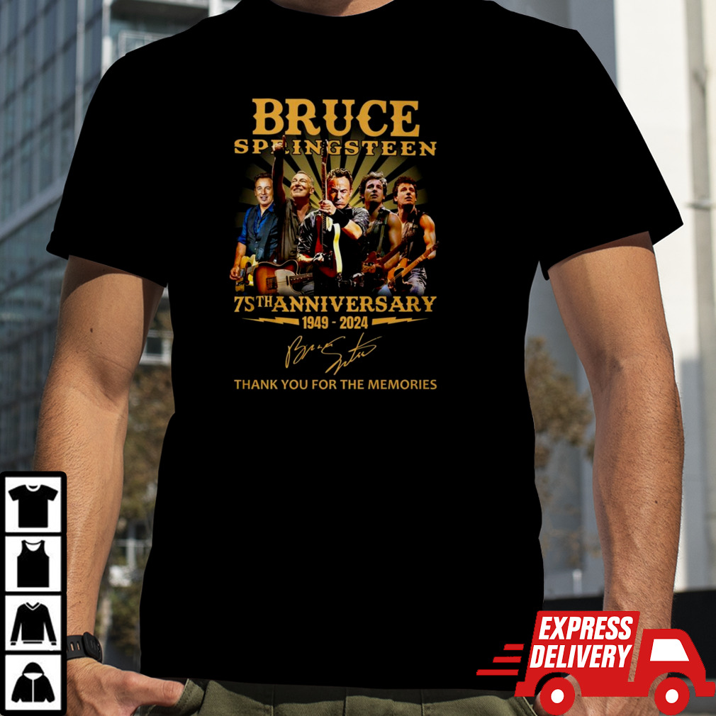 Bruce Springsteen 75th Anniversary 1949 – 2024 Thank You For The Memories T Shirt