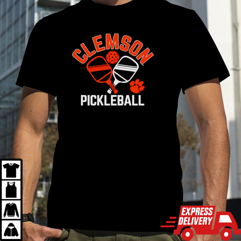 Clemson Tigers pickleball crossed paddles shirt