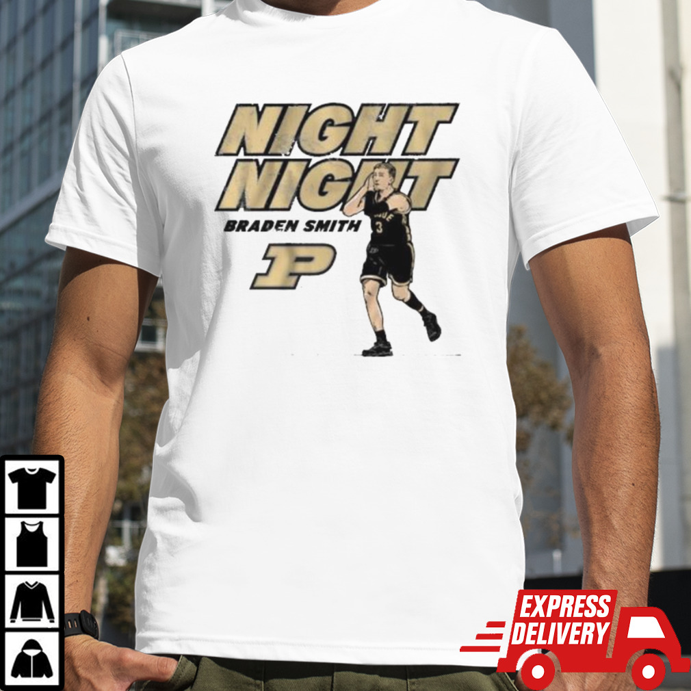 Purdue Basketball Braden Smith Night-night Shirt