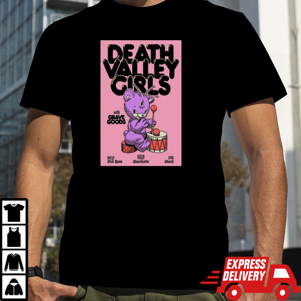 Death Valley Girls March 15 2024 Yes Pink Room Manchester England T-shirt