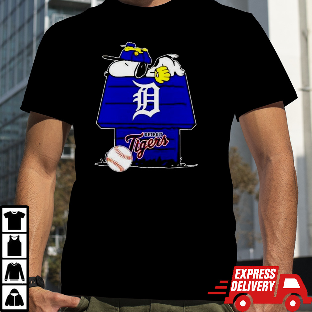 Detroit Tigers Snoopy And Woodstock The Peanuts Baseball Shirt