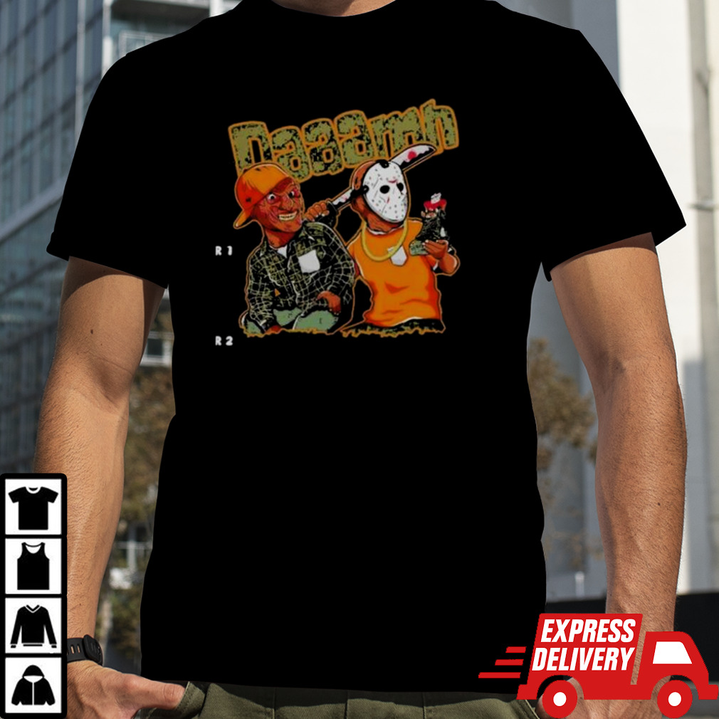 Freddy Krueger vs Jason Voorhees Holding Jordan 5 Daaamh vector shirt