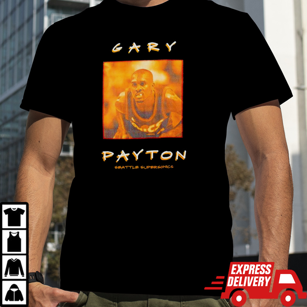 Gary Payton Seattle Supersonics vintage logo shirt