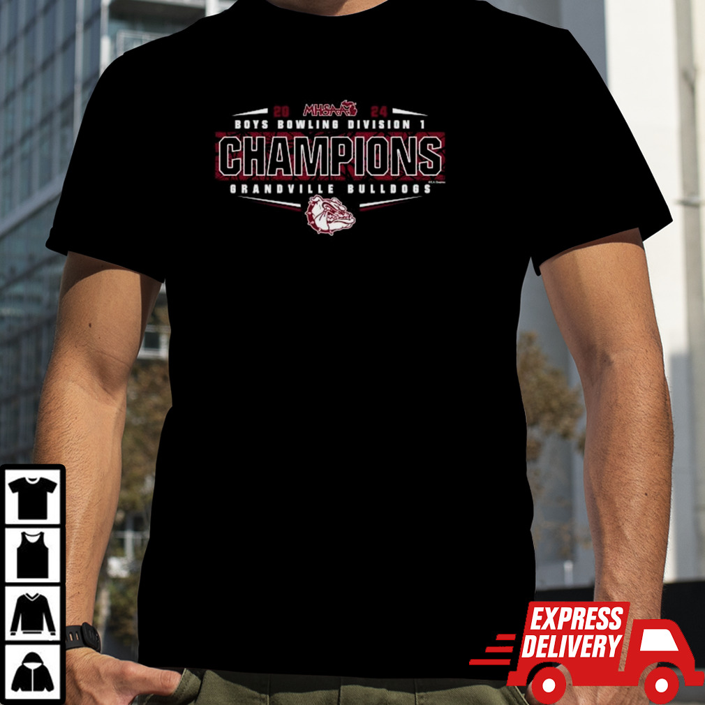 Grandville Bulldogs 2024 MHSAA Boys Bowling Division 1 Champions Shirt