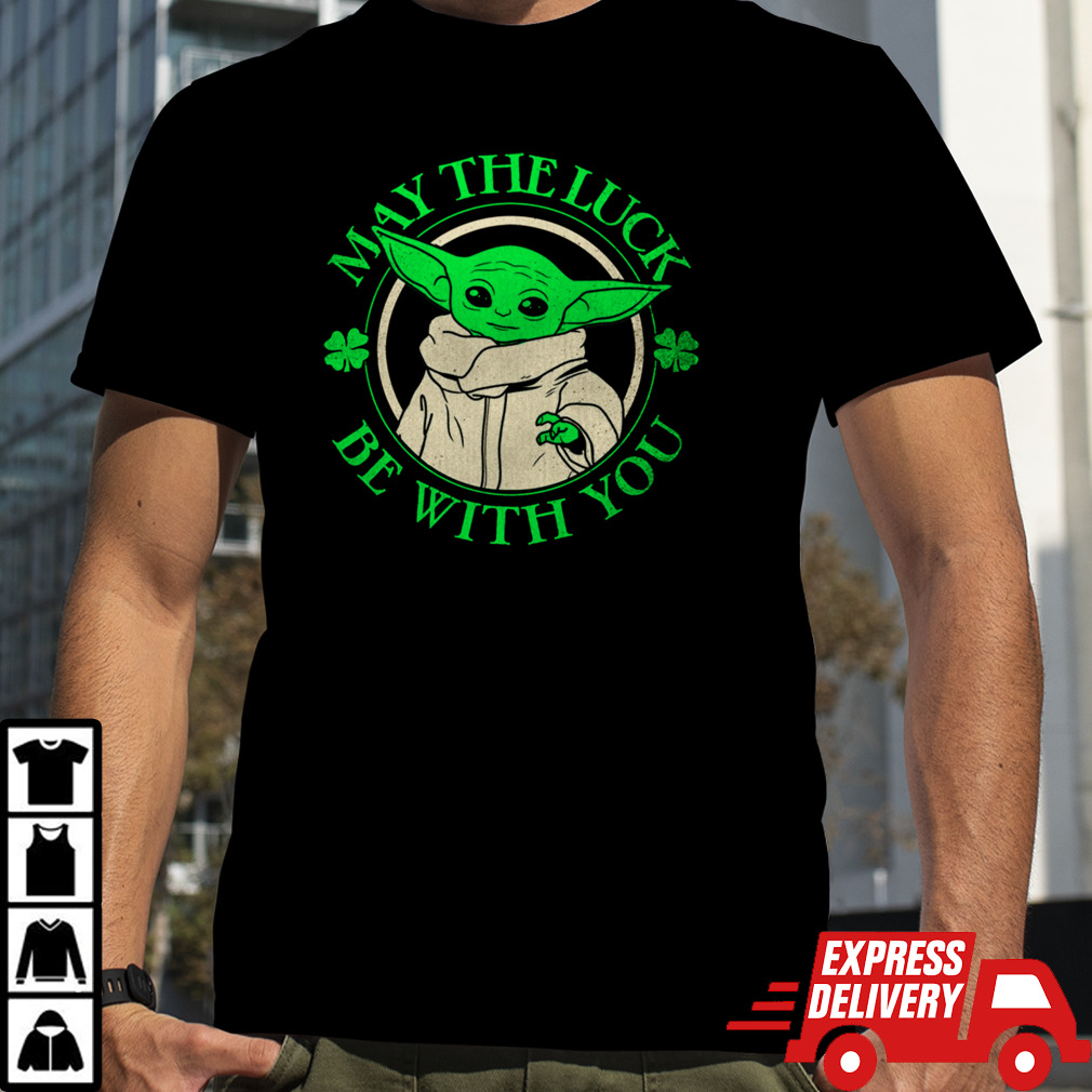 Grogu Star Wars St Patrick’s Day May The Luck Be With You T Shirt