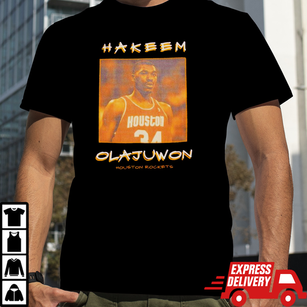 Hakeem Olajuwon Houston Rockets vintage logo shirt