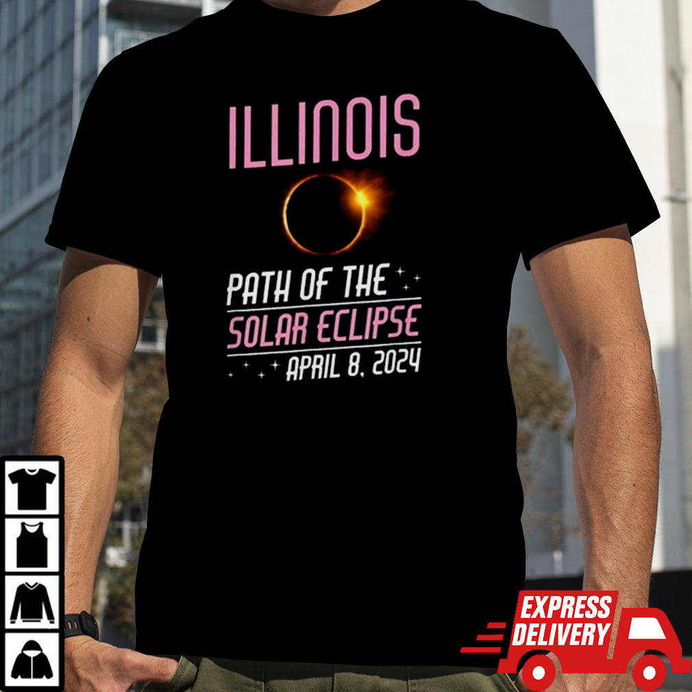 Illinois Path Of The Solar Eclipse April 8 2024 Souvenir Shirt