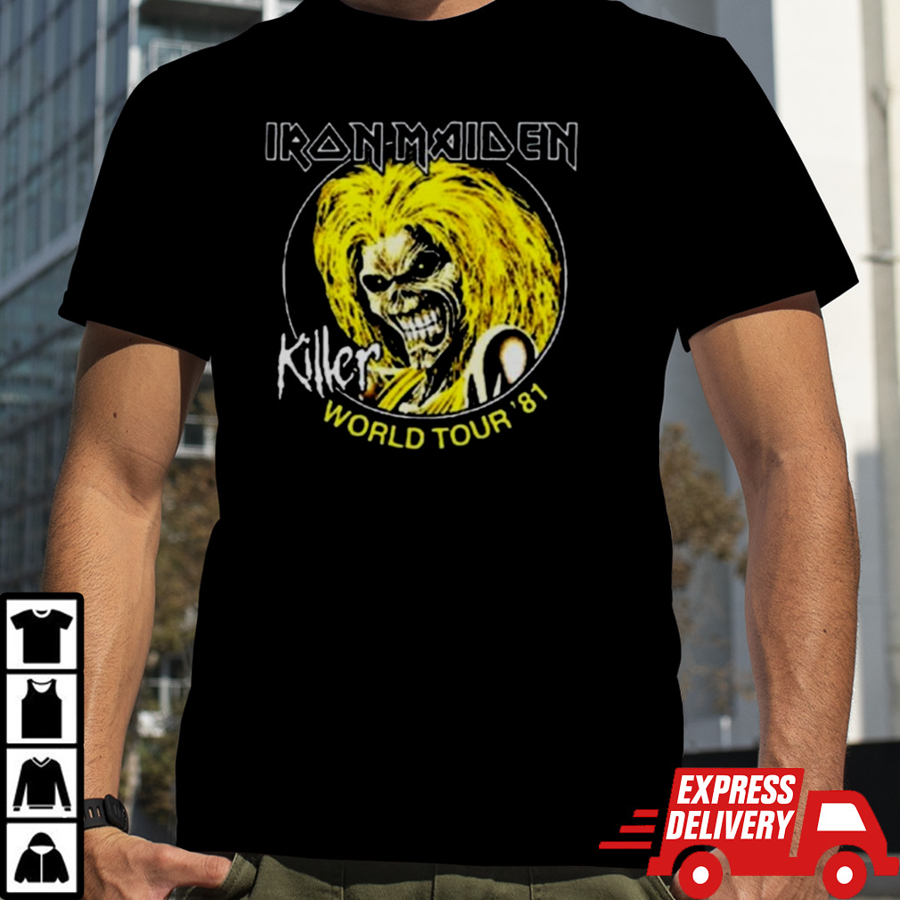 Iron Maiden Killers World Tour 1981 T Shirt