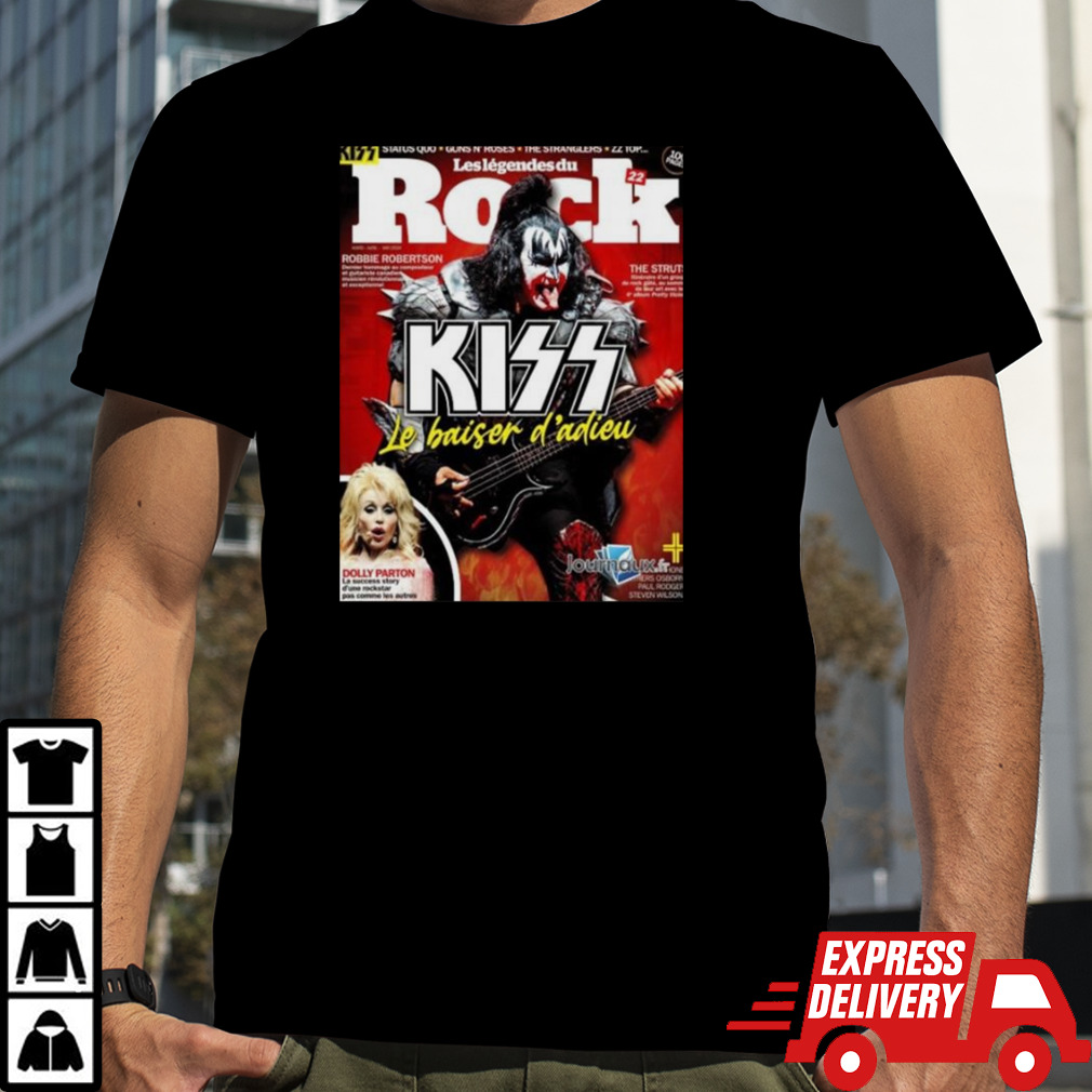 Kiss Magazine Cover Gene Simmons Rocks The Cover Of The Latest Issue Of France Les Legendes Du Rock Magazine T-shirt