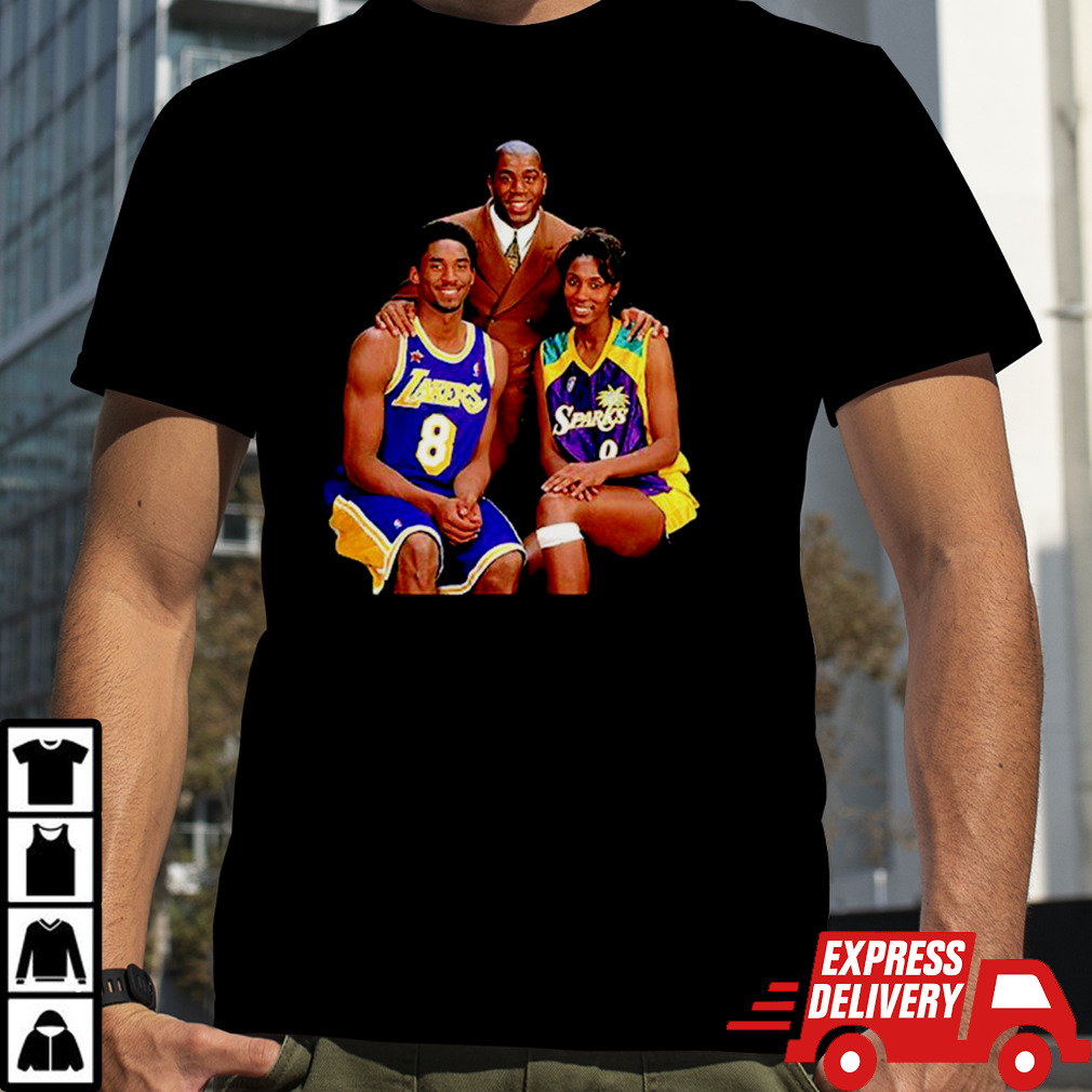 Kobe Bryant Magic Johnson and Lisa Leslie pic shirt