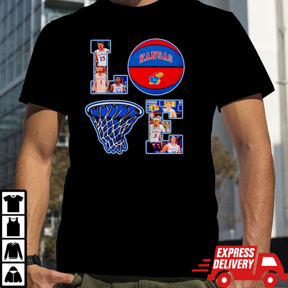 Love Kansas Jayhawks basketball shirt