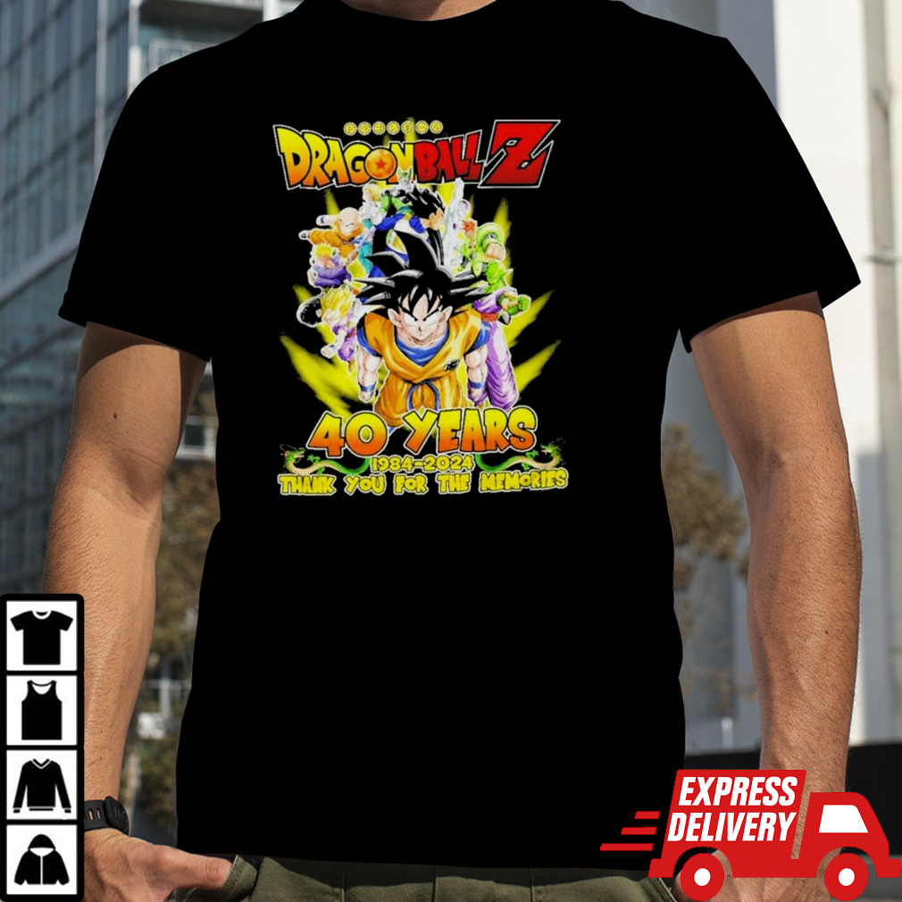 Dragon Ball Z 40 years 1984-2024 Thank you for the memories signature shirt