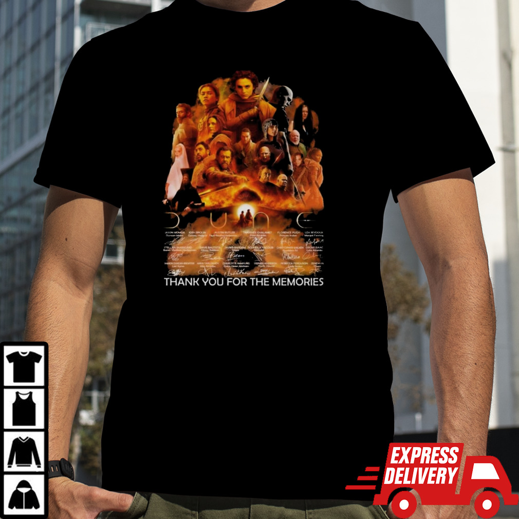 Dune Movie Fan Thank You For All Memories Signatures T-Shirt