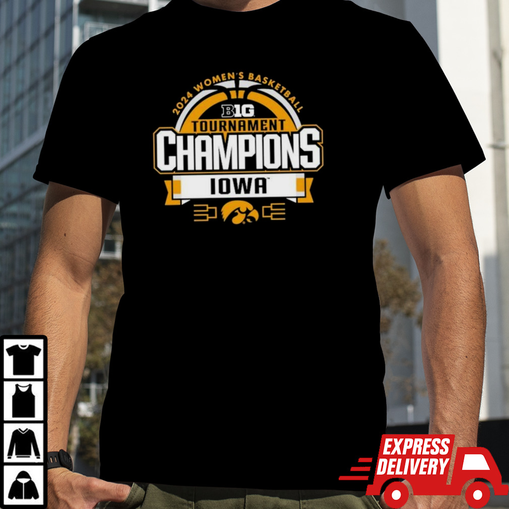 Iowa Hawkeyes 2024 Big Ten Women’s Basketball Conference Tournament Champions Locker Room T Shirt