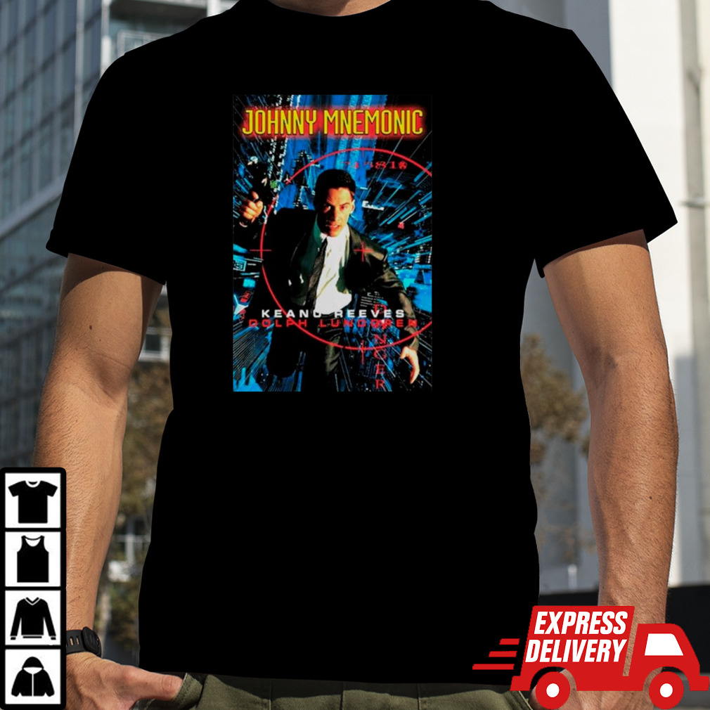 Johnny Mnemonic Keanu Reeves Dolph Lundgren poster shirt