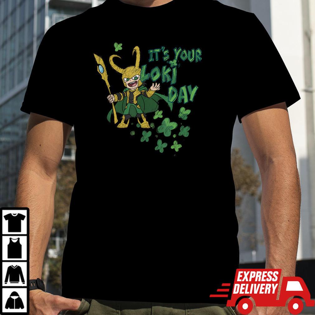 Marvel Kawaii It’s Your Loki Day Shamrocks St Patrick’s Day T Shirt