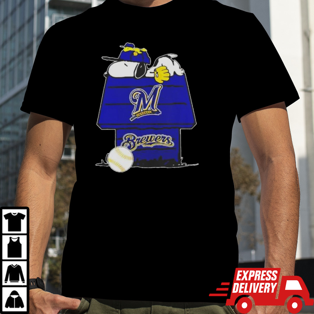 Milwaukee Brewers Snoopy And Woodstock The Peanuts Baseball Shirt