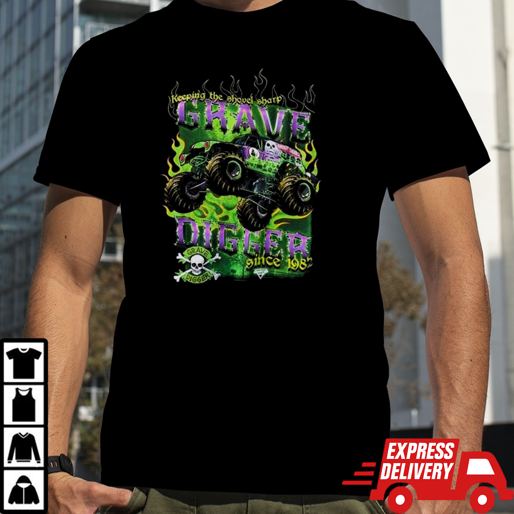 Monster Jam Grave Digger Keep Shovel Sharp T-shirt