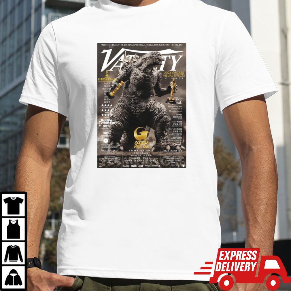 Godzilla Minus One On Variety Cover 2024 Oscars Visual Effects T-shirt