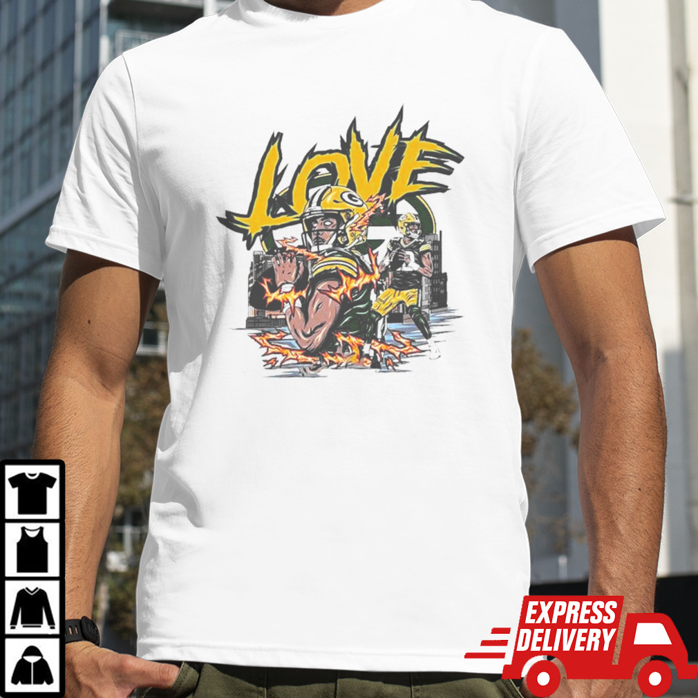 Green Bay Packers Jordan Love Fire T-shirt