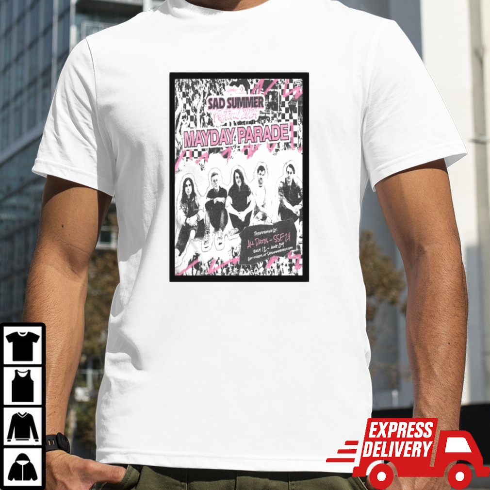 Mayday Parade 2024 Sad Summer Festival Poster T-Shirt