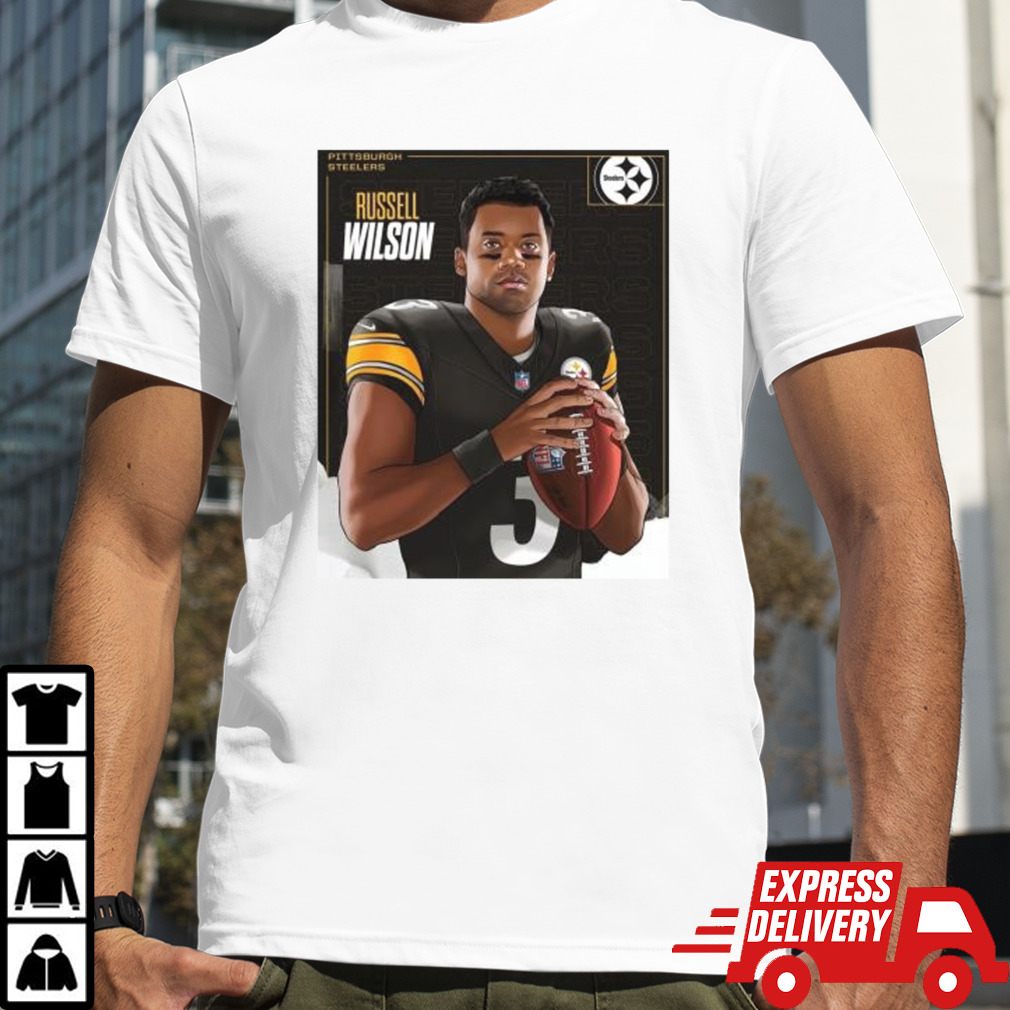 Pittsburgh Steelers Russell Wilson Player Holding Ball Vector shirt