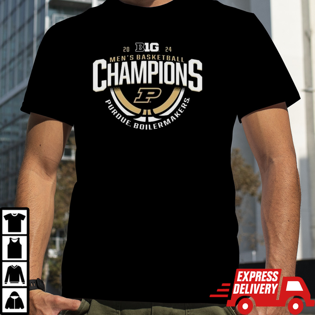 Purdue Boilermakers Blue 84 Unisex 2024 Big Ten Men’s Basketball Regular Season Champions Locker Room T-shirt