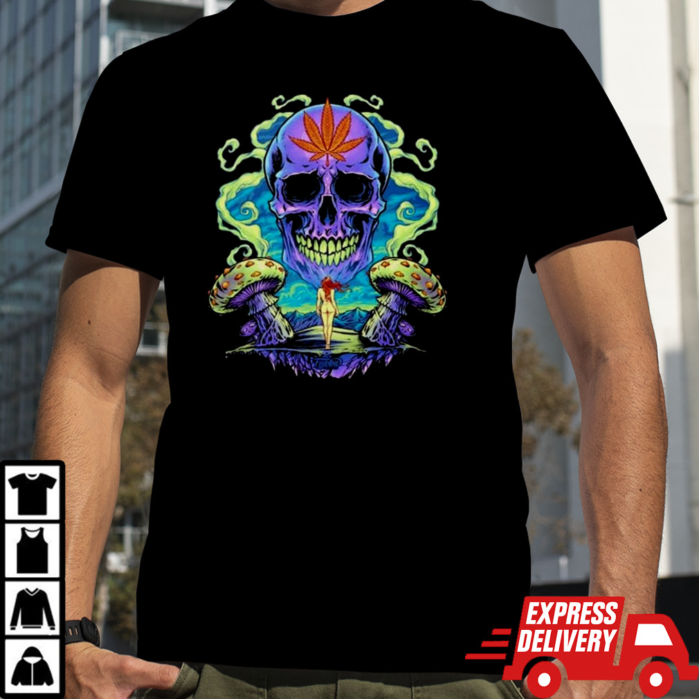 Purple Cannabis Skull T-shirt