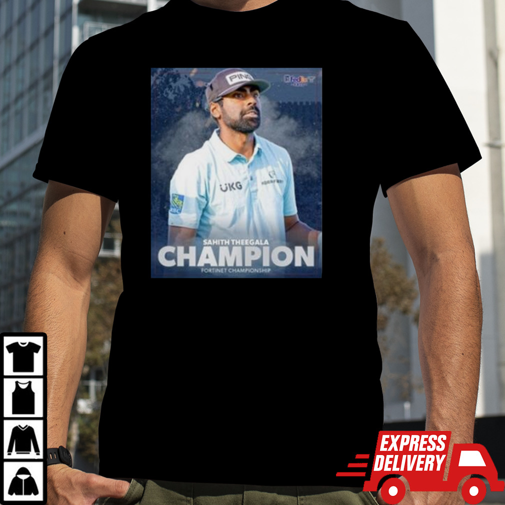 Sahith Theegala Champion Fortinet Championship Shirt