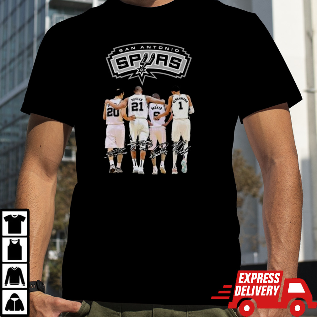 San Antonio Spurs All Star Squad Signatures T-shirt