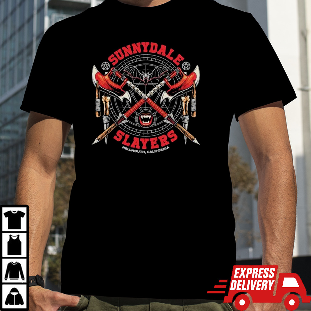 Satanism wooden stake Sunnydale Slayers Hellmouth, California shirt