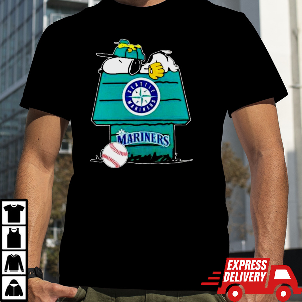 Seattle Mariners Snoopy And Woodstock The Peanuts Baseball Shirt