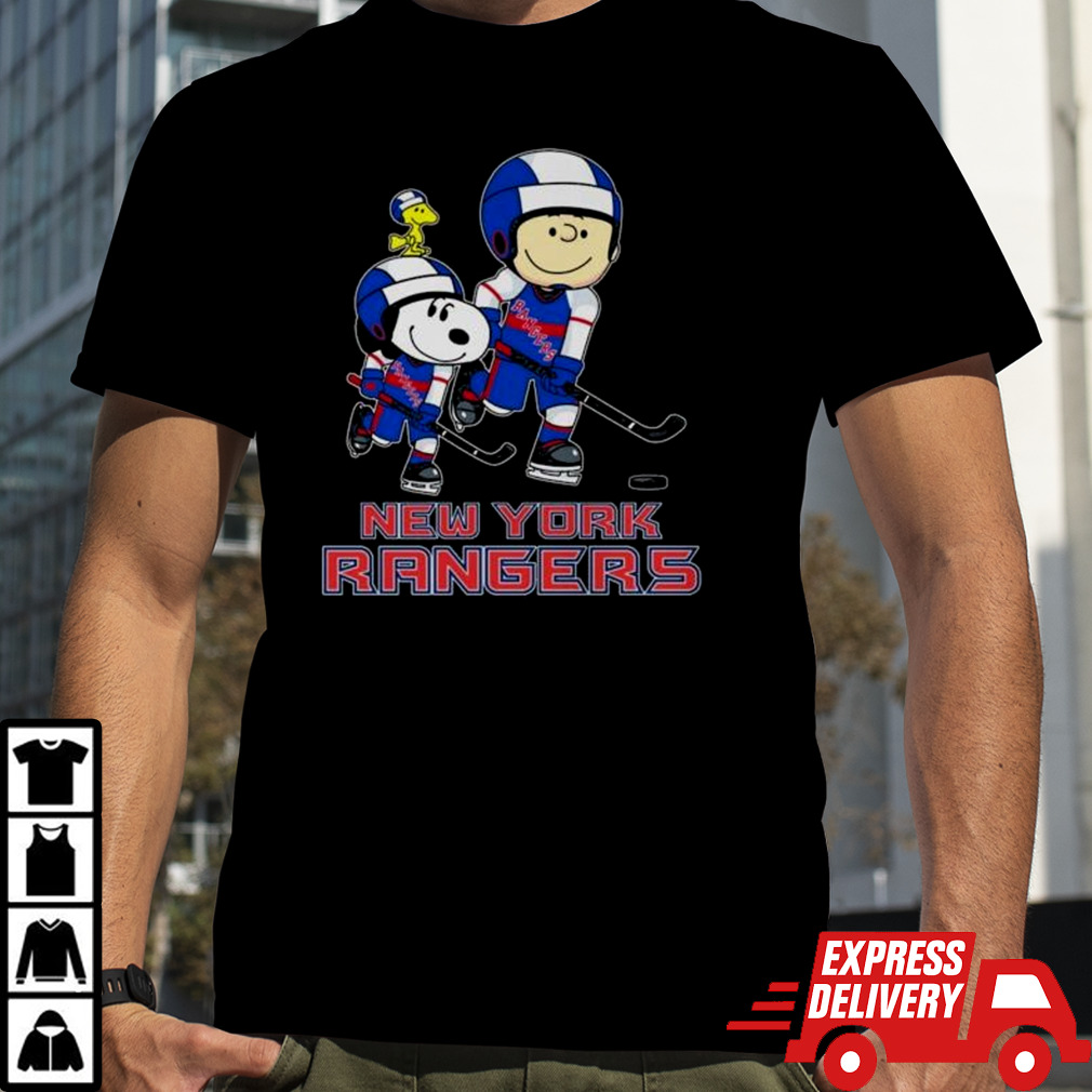 Snoopy And Charlie Brown New York Rangers Hockey Shirt