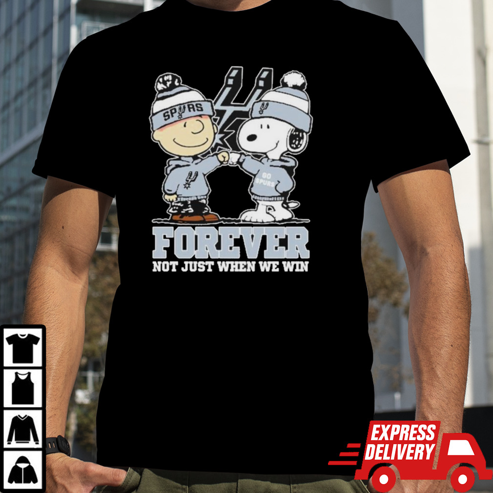 Snoopy Fist Bump Charlie Brown San Antonio Spurs Forever Not Just When We Win Shirt