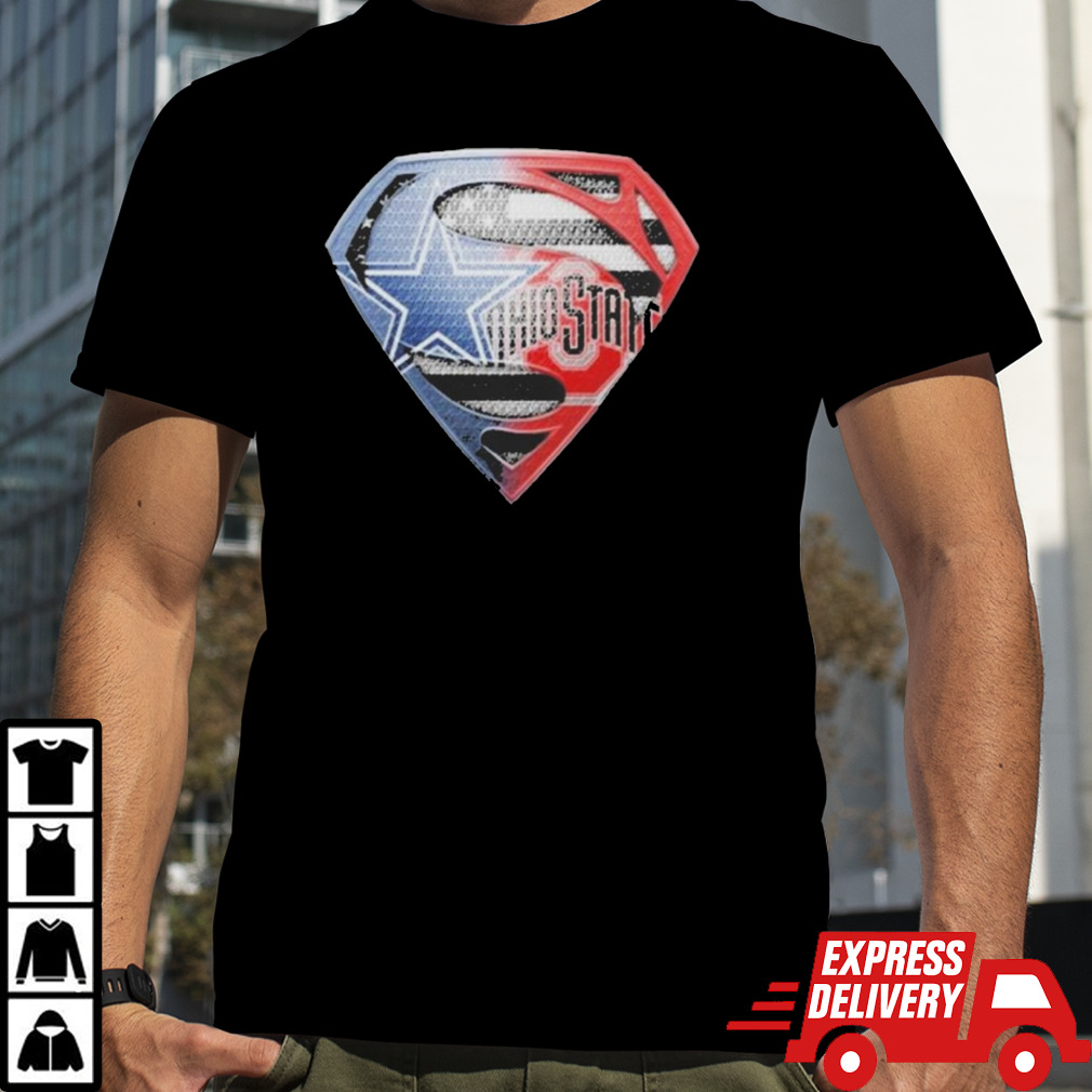 Superman Sports Dallas Cowboys and Ohio State Buckeyes Logo T-Shirt