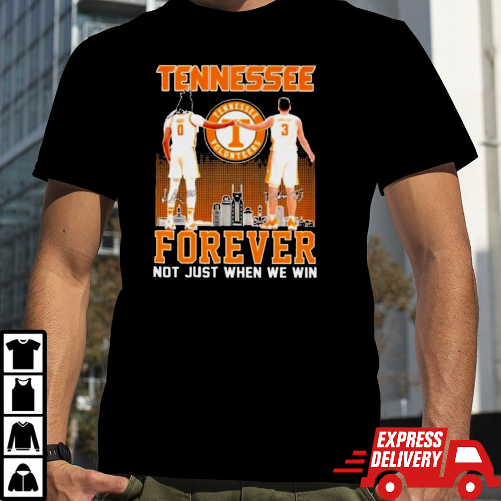 Tennessee forever not just when we win famous player signatures skyline Shirt