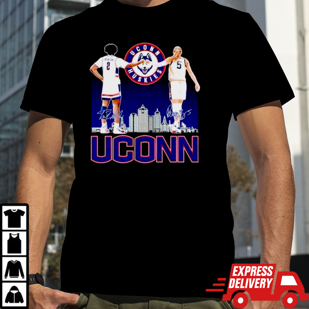 UCONN Huskies Tristen Newton And Paige Bueckers Signatures T-Shirt