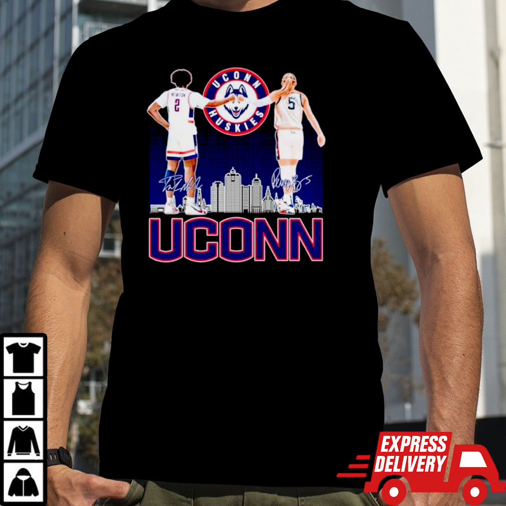 UConn Huskies Tristen Newton and Paige Bueckers signatures shirt