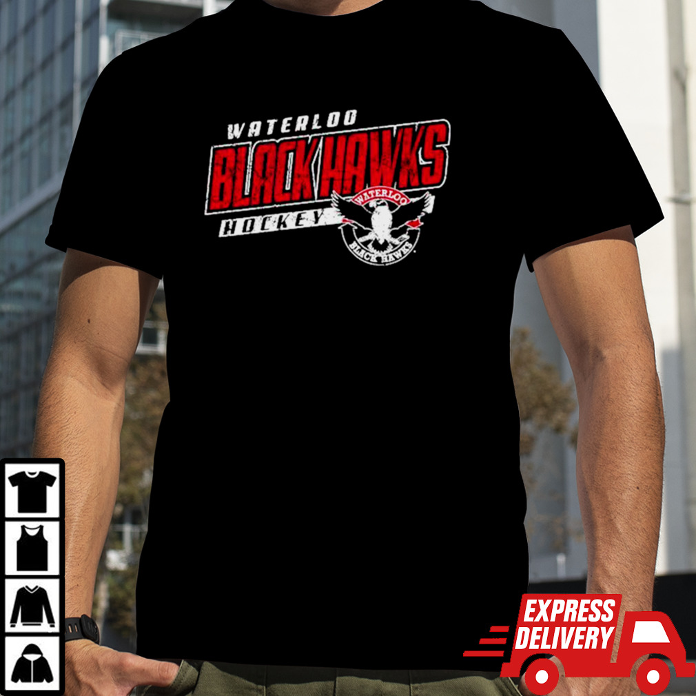 Waterloo blackhawks hockey eagle T shirt