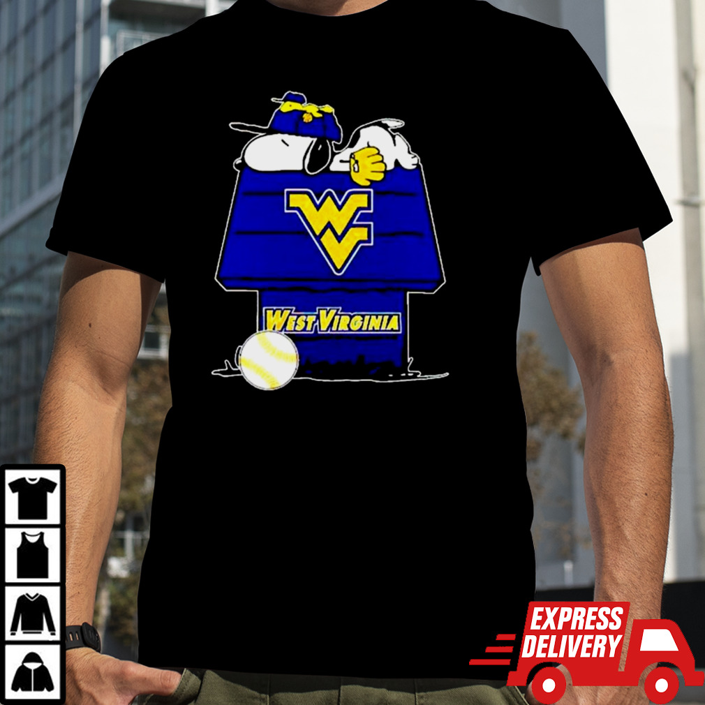 West Virginia Mountaineers Snoopy And Woodstock The Peanuts Baseball Shirt