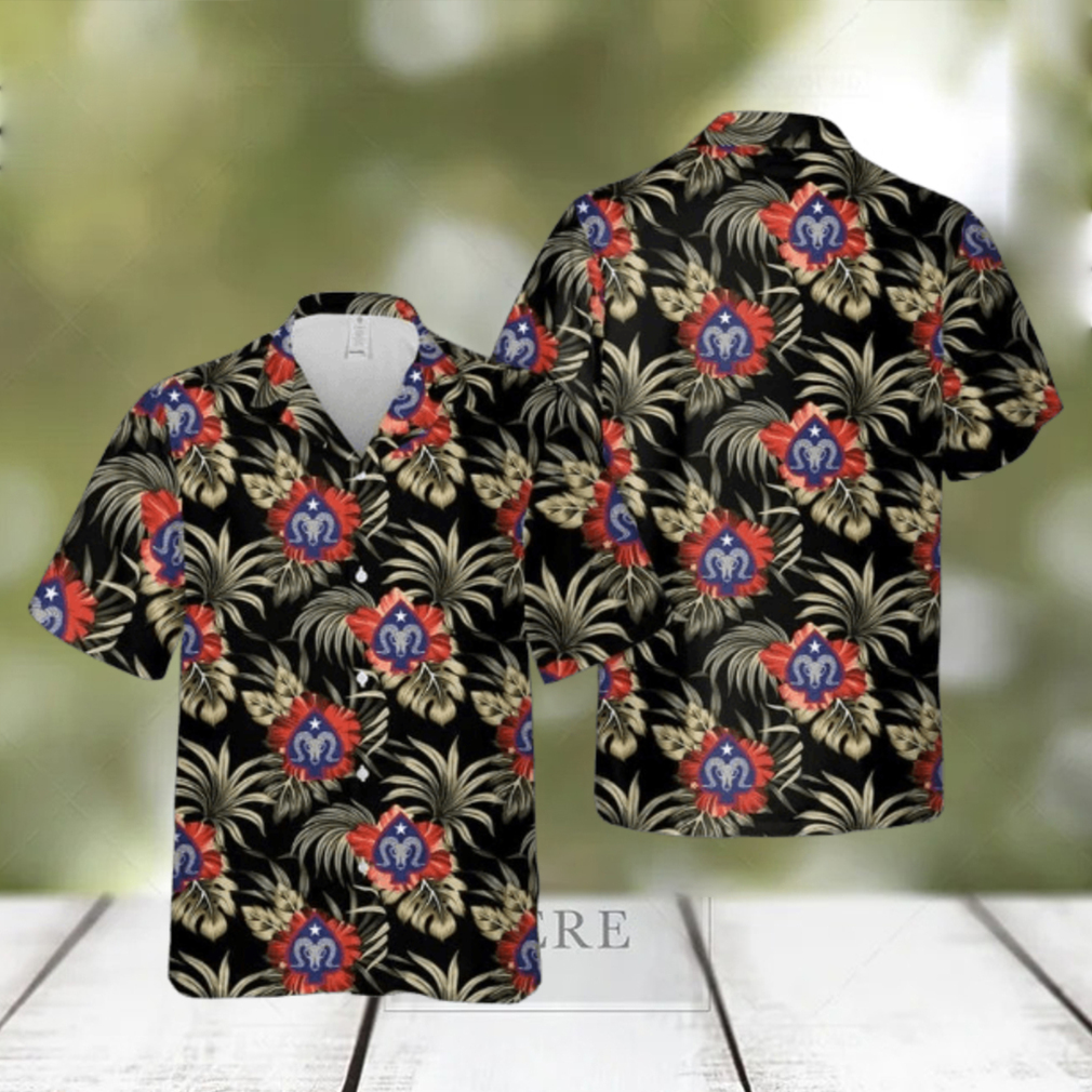 17th Sustainment Brigade (United States) Nevada Army National Guard Button Down Hawaiian Shirt