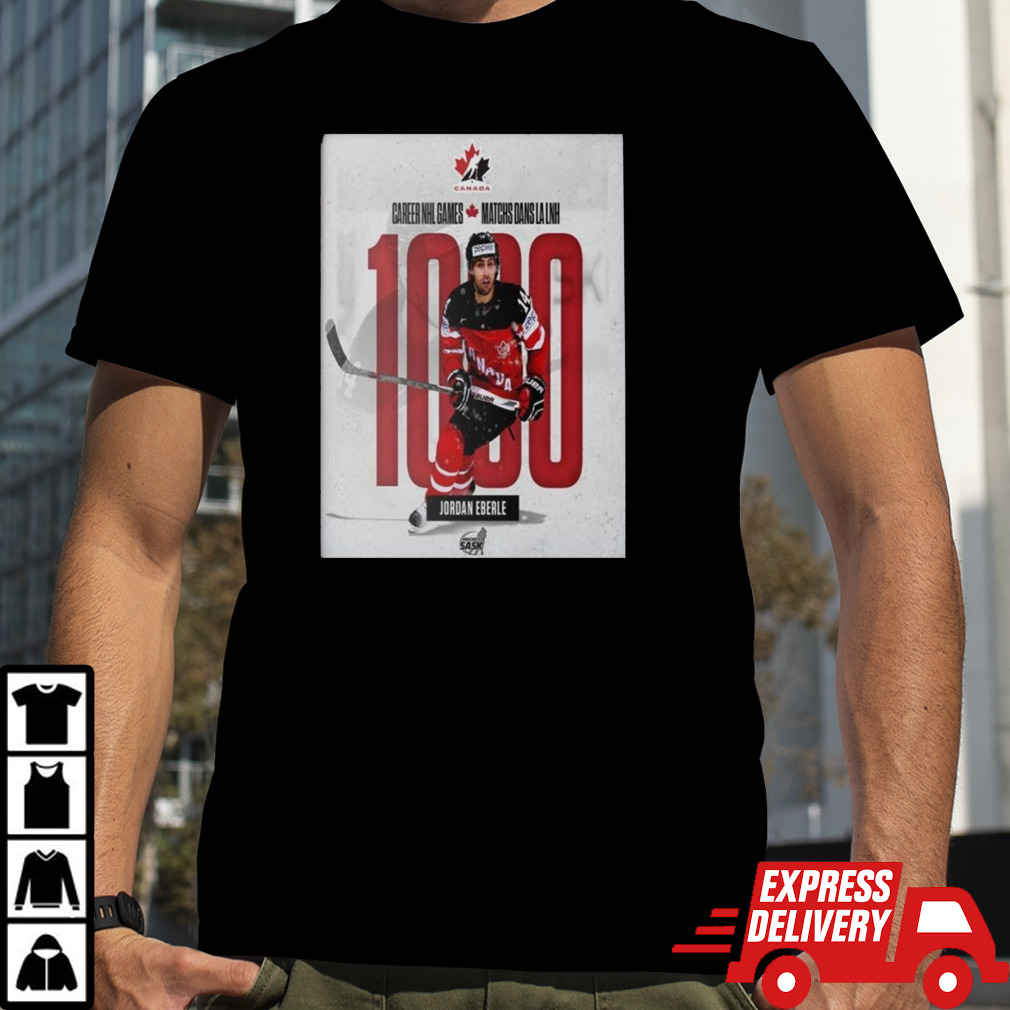 Congratulations Jordan Eberle Set To Play In His 1000th Game Hockey Canada T-shirt