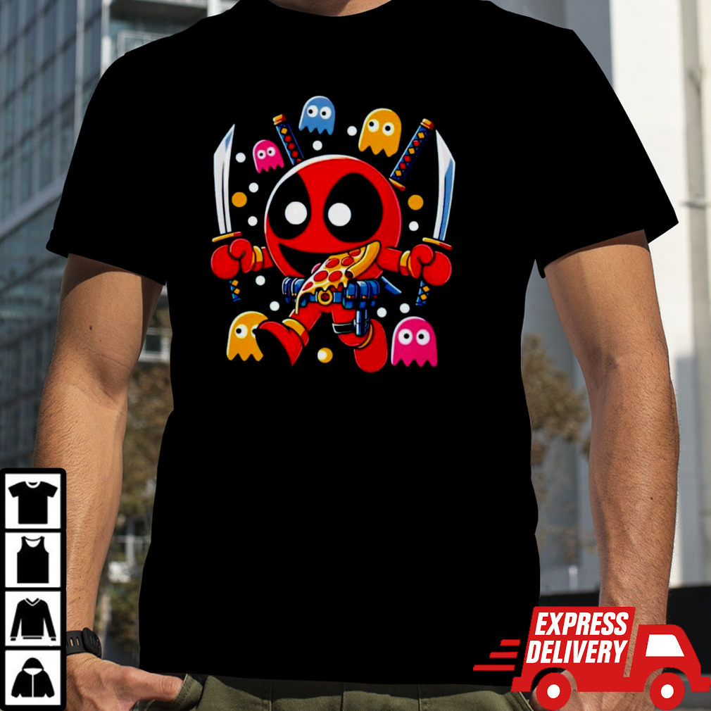 Deadpool in the style of Pac-Man Mr. DP shirt