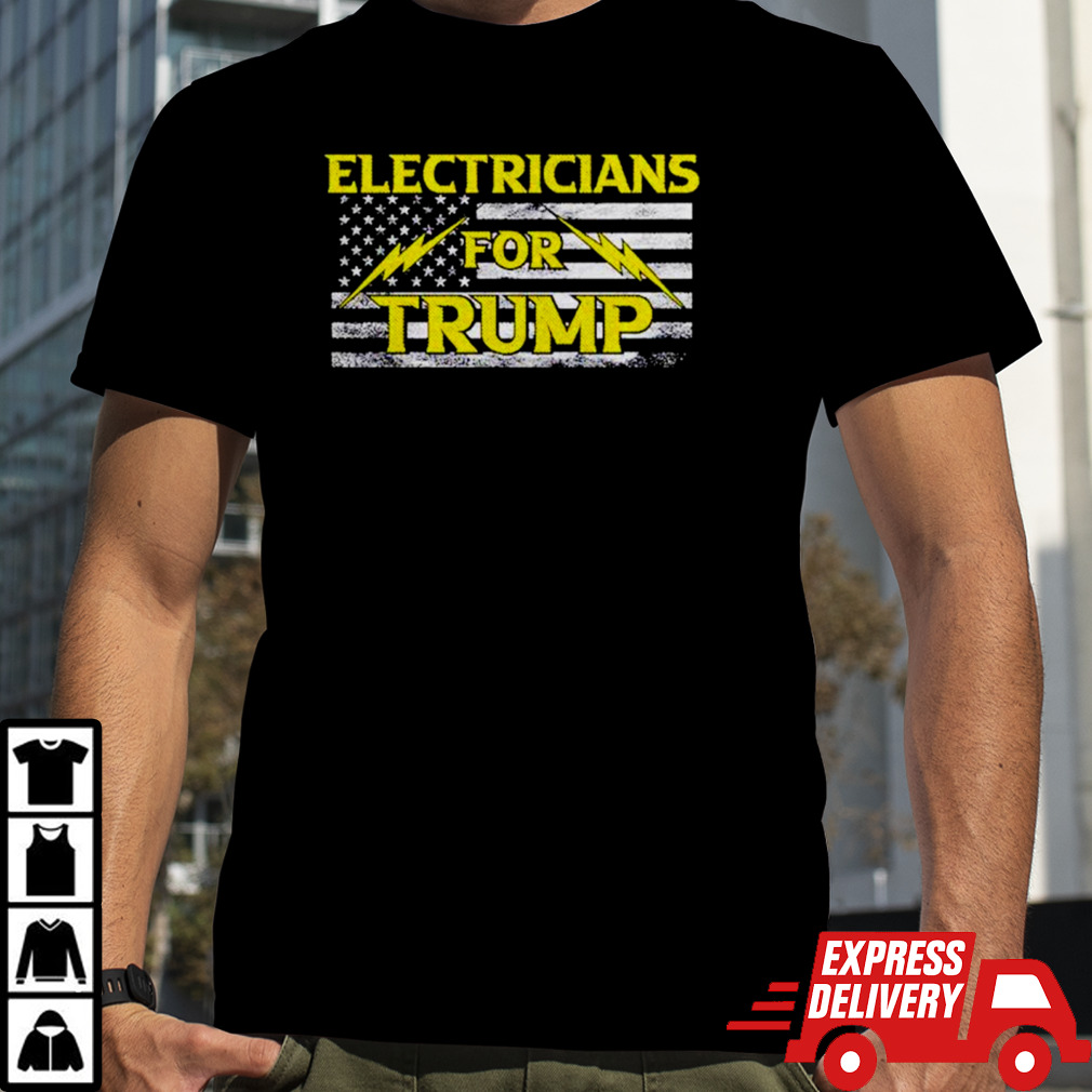 Electricians for Trump USA flag shirt