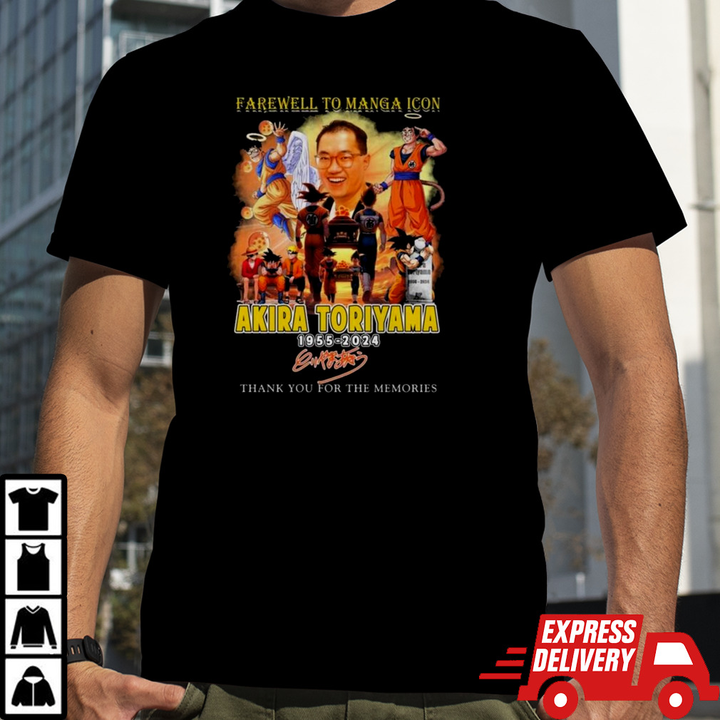 Farewell To Manga Icon Akira Toriyama 1955-2024 Thank You For The Memories Signature T-shirt