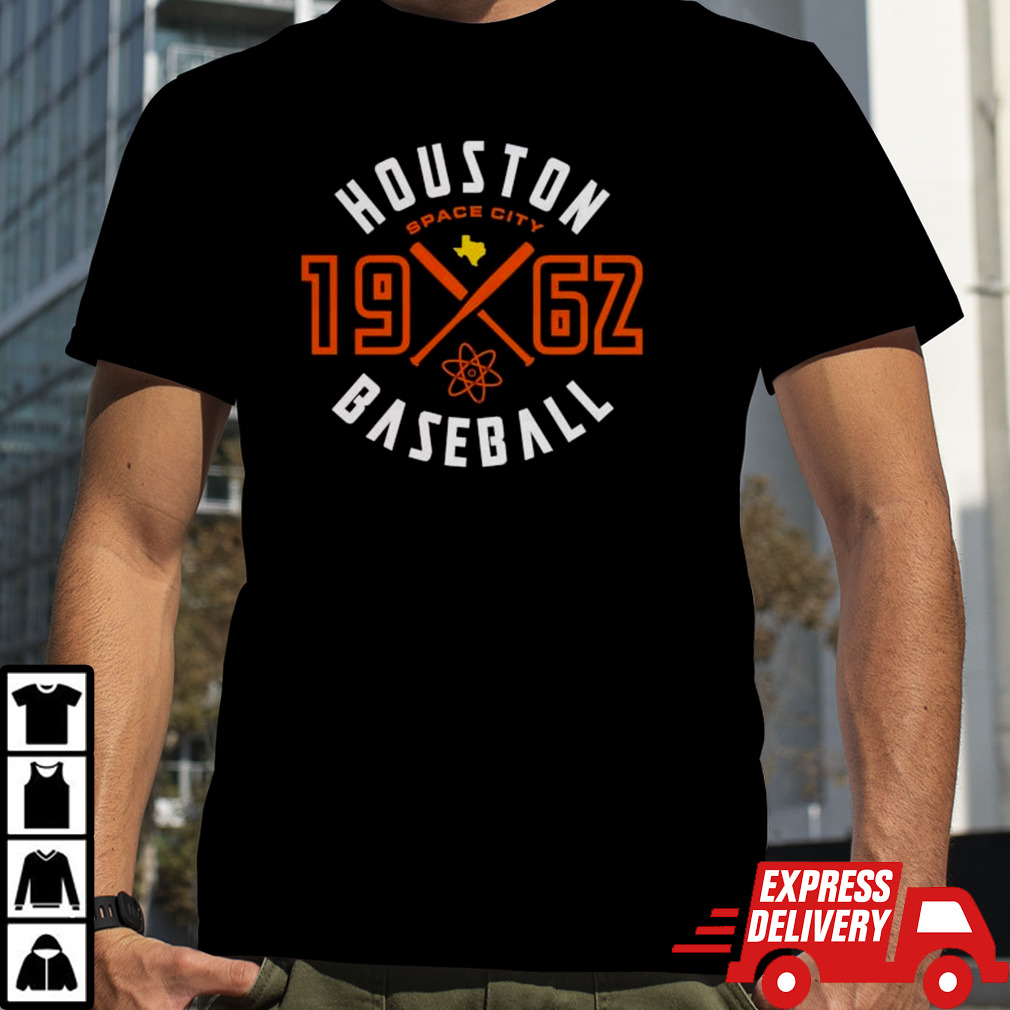 Houston Baseball 1962 Texas Map Space City shirt